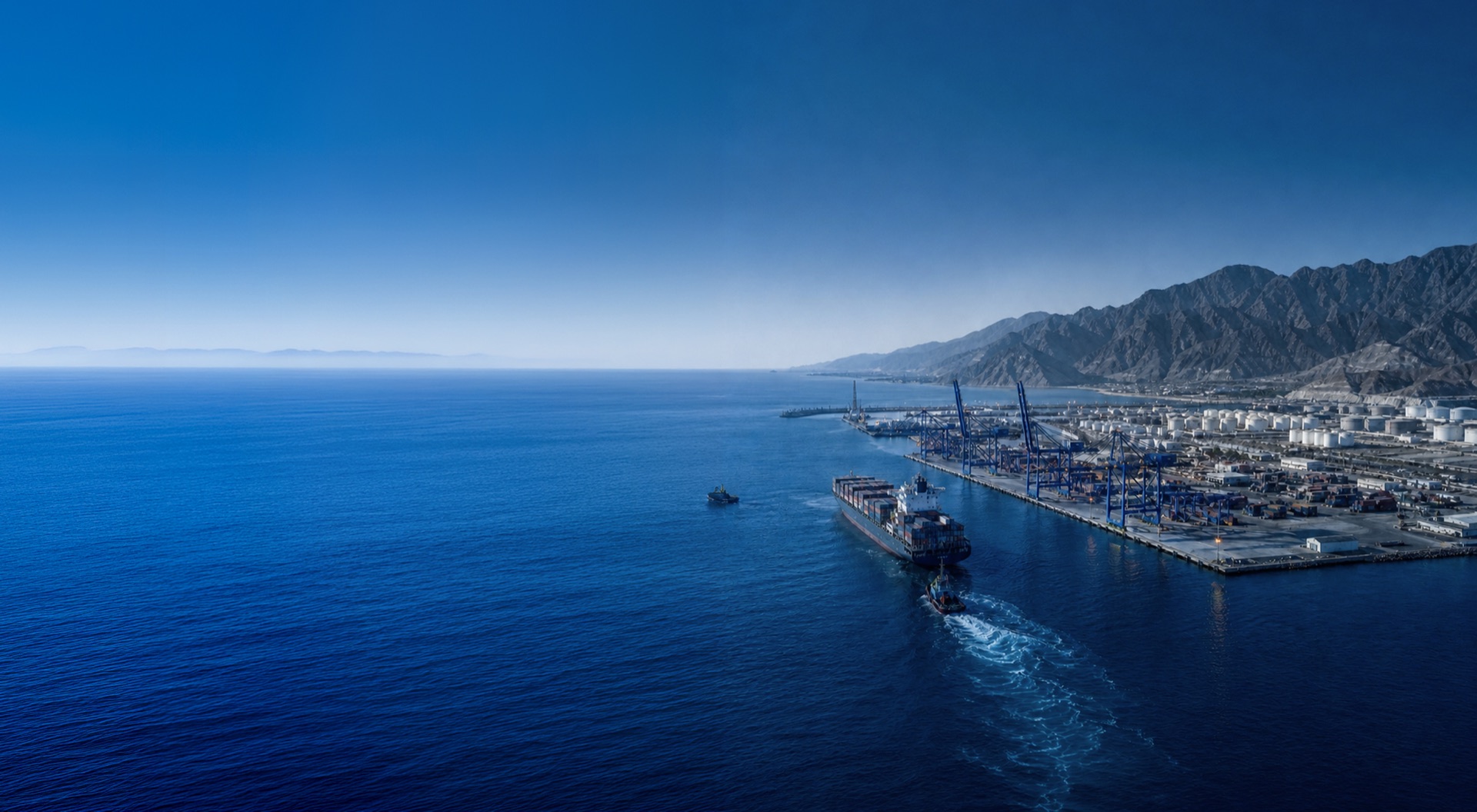 Fujairah port and coastline